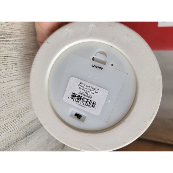 Lenox Merry magic sledding snowman glass cone Xmas figure - Picture 8 of 9